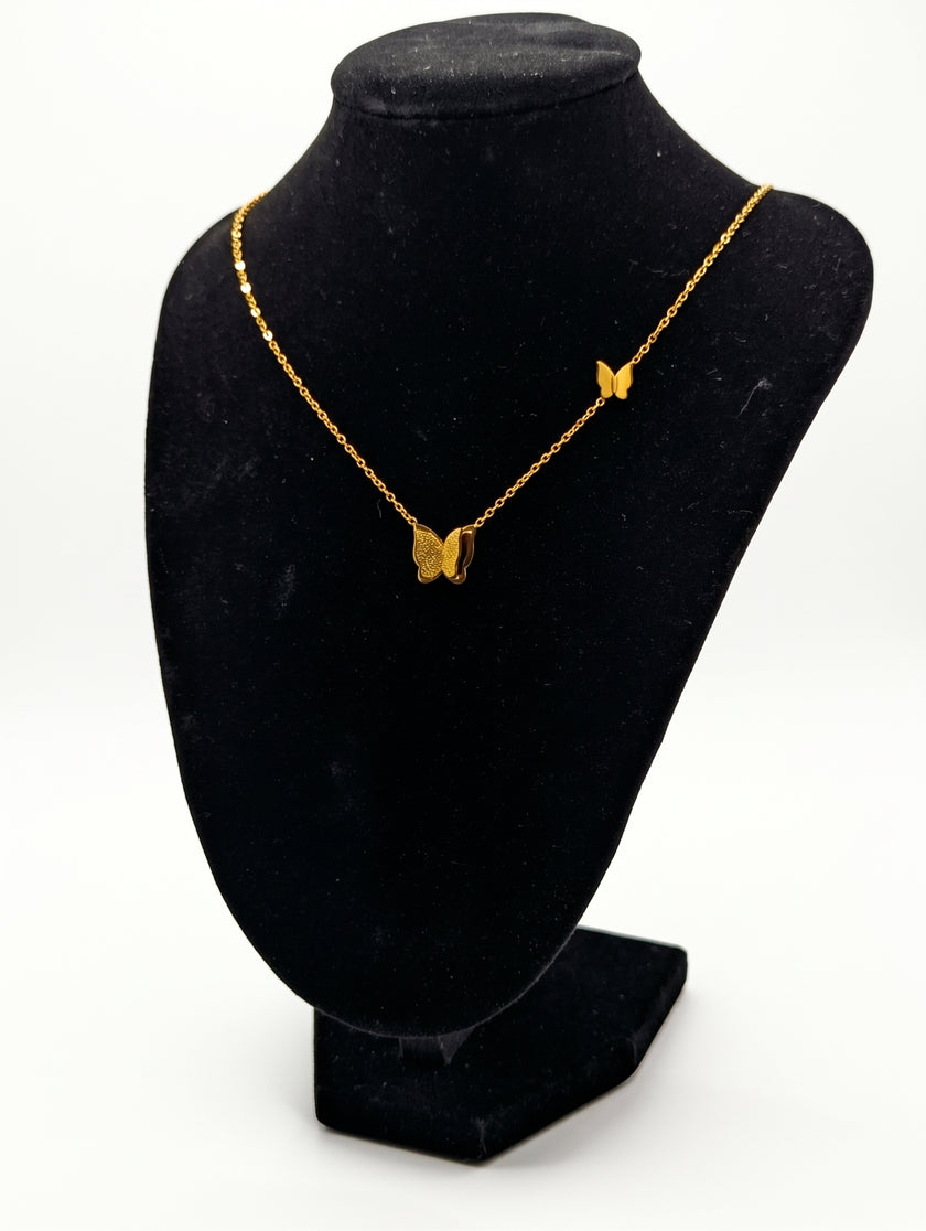 Deux Papillons Necklace