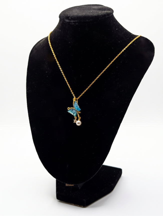 Papillon Bleu Necklace