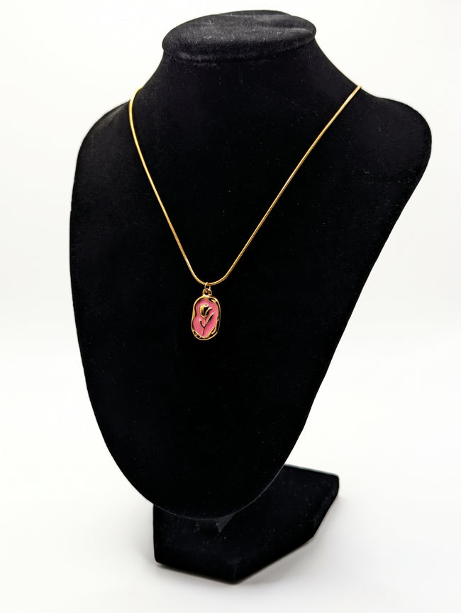 Tulipe Rose Necklace