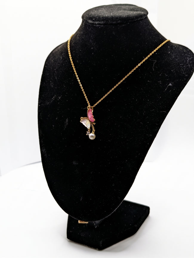 Papillon Rose Necklace