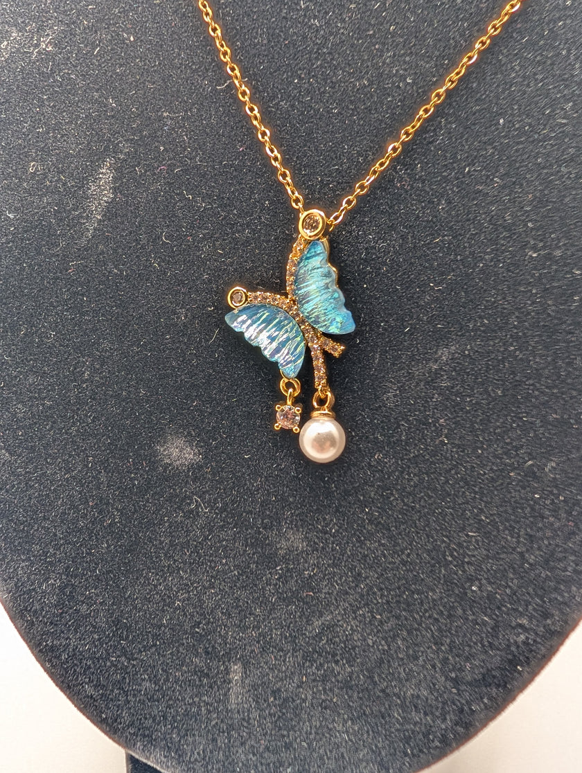 Papillon Bleu Necklace