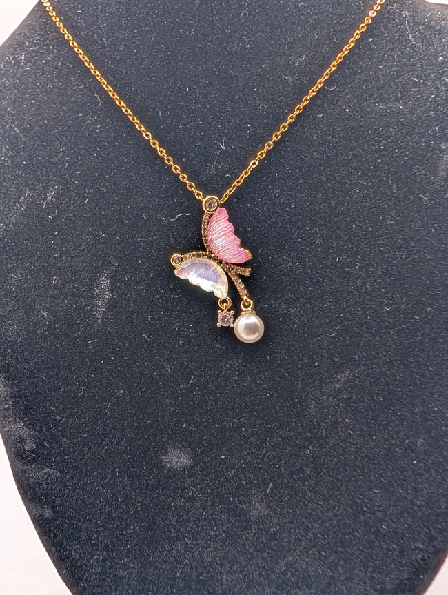 Papillon Rose Necklace
