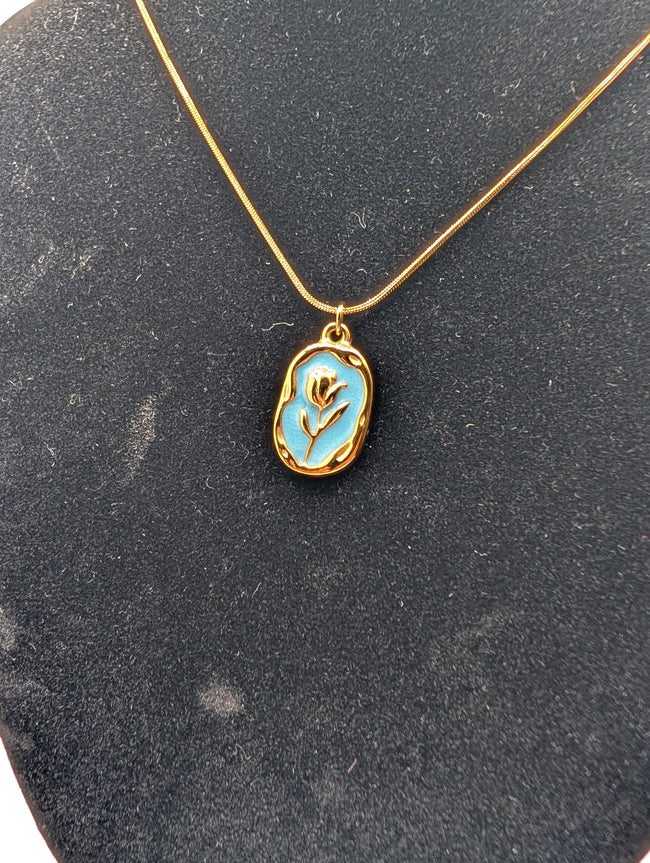 Tulipe Bleu Necklace