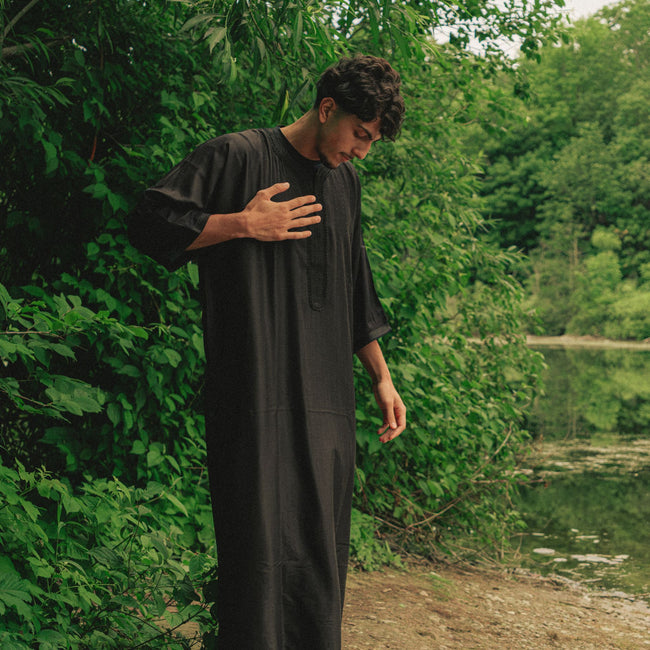Black Moroccan Thobe