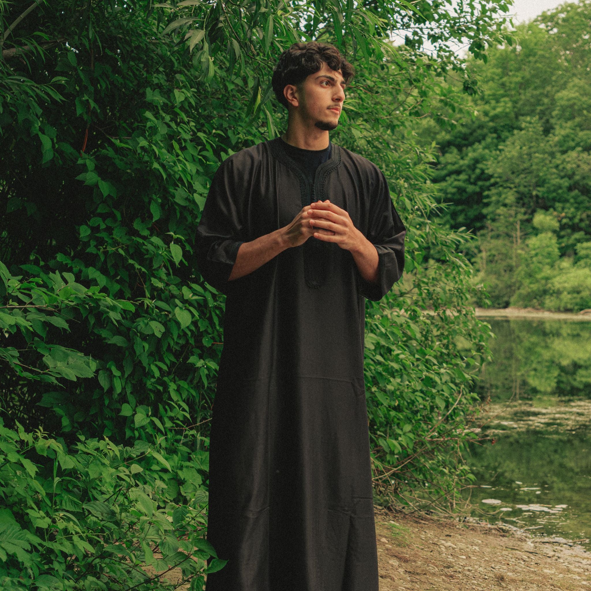 Black Moroccan Thobe