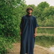 Navy Blue Moroccan Thobe
